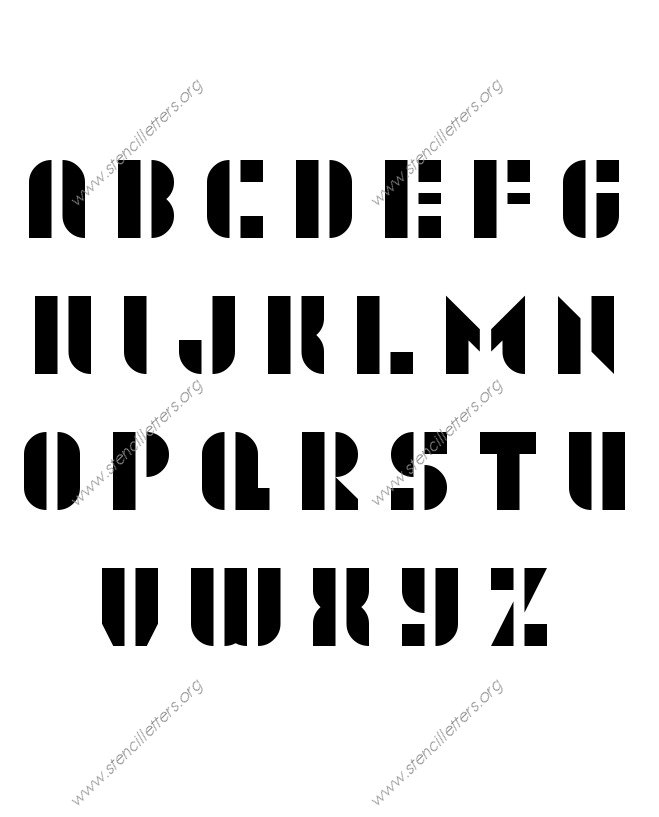 Swashy Bold Stencil Letter Set