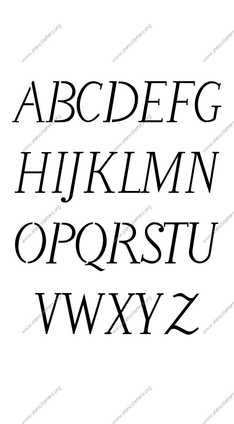 Longhand Italic Custom Made to Order Stencil