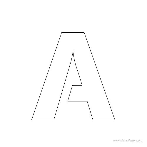 1 inch stencil letter a