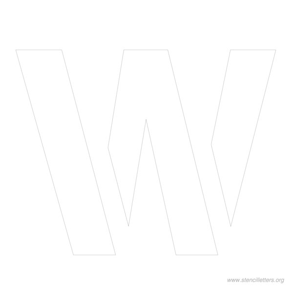 10 inch stencil letter w