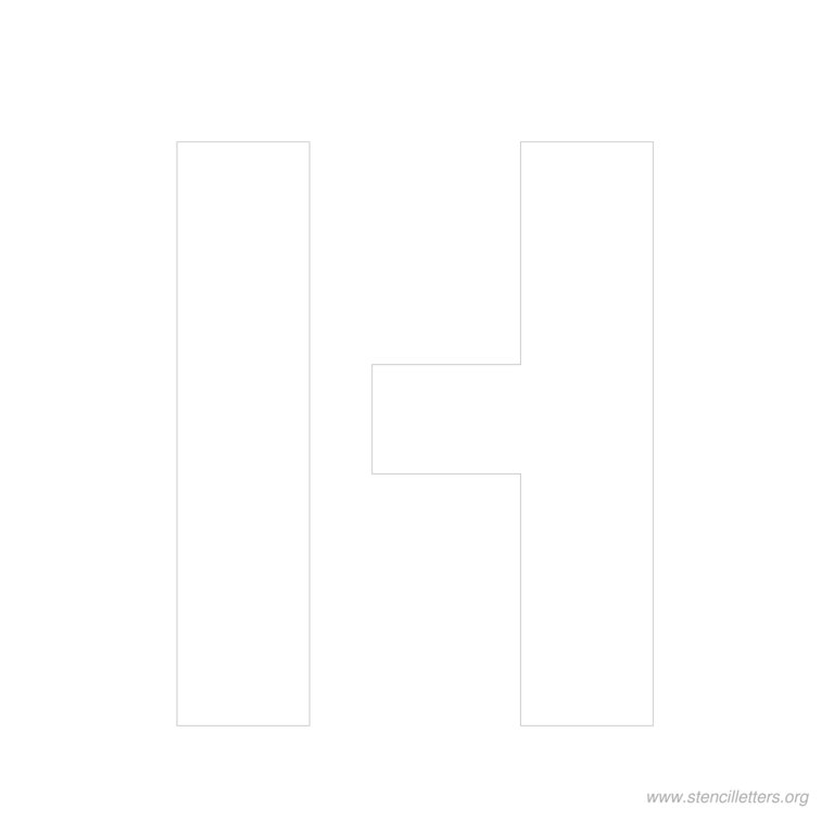 11 inch stencil letter h 11 inch stencil letter h