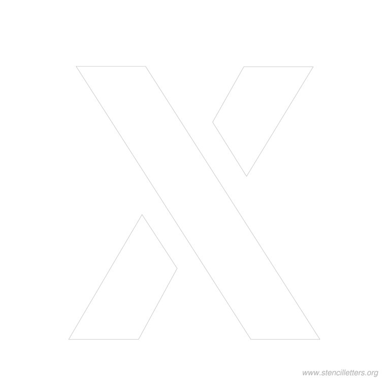 11 inch stencil letter x 11 inch stencil letter x