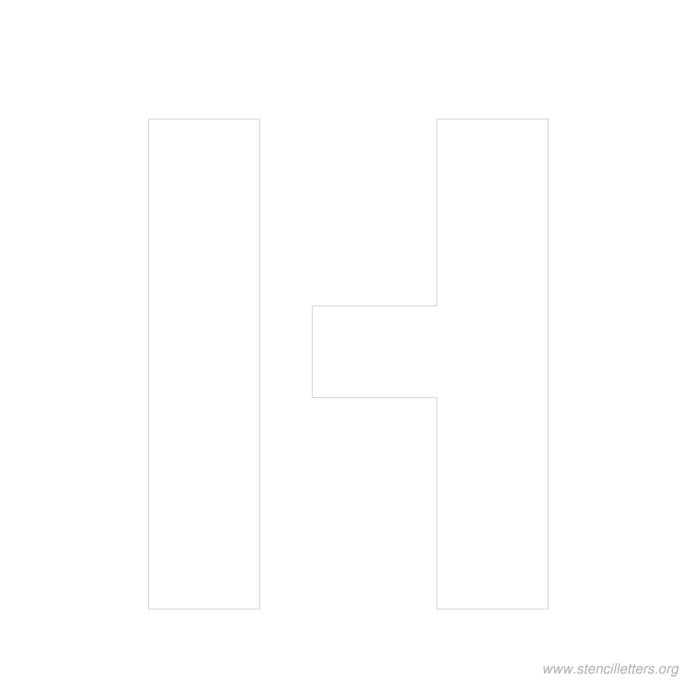 12 inch stencil letter h 12 inch stencil letter h