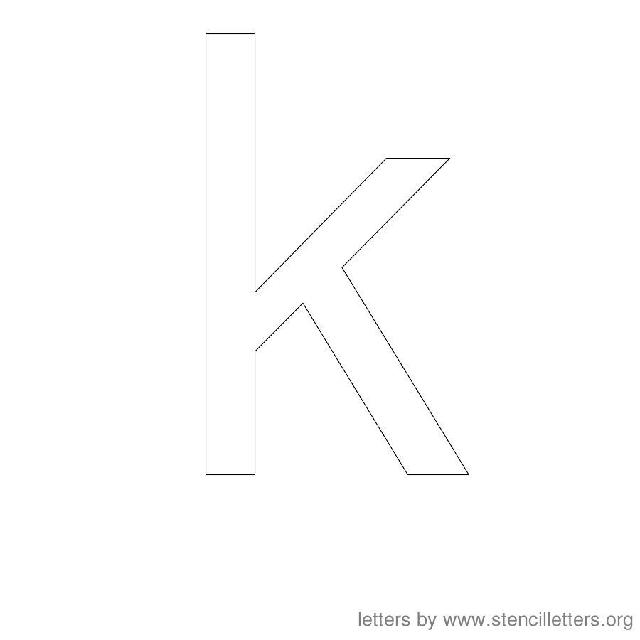 12 Inch Stencil Letter Lowercase K 12 Inch Stencil Letter Lowercase K