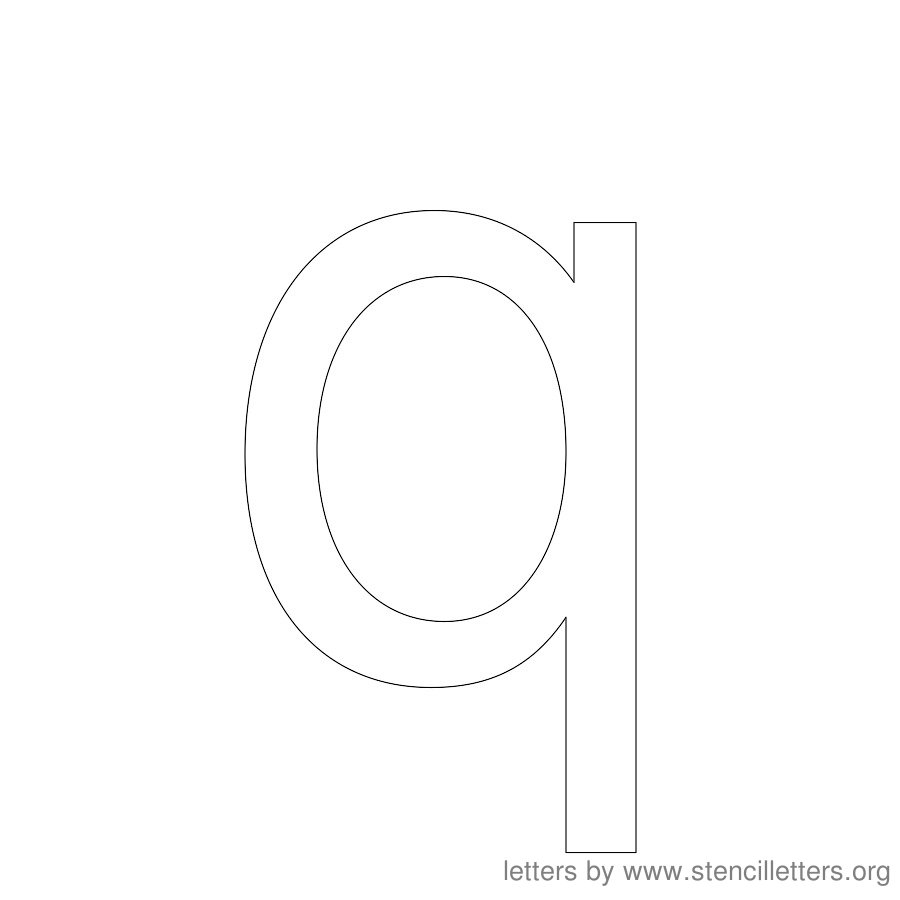 12 Inch Stencil Letter Lowercase Q 12 Inch Stencil Letter Lowercase Q