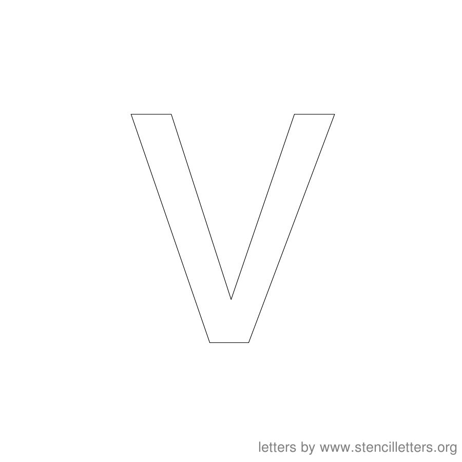 12 Inch Stencil Letter Lowercase V 12 Inch Stencil Letter Lowercase V