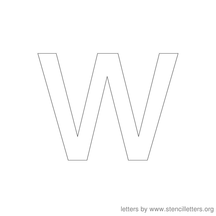 12 Inch Stencil Letter Lowercase W 12 Inch Stencil Letter Lowercase W