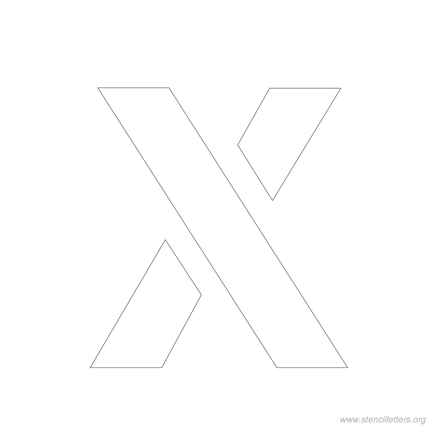 3 inch stencil letter x 3 inch stencil letter x