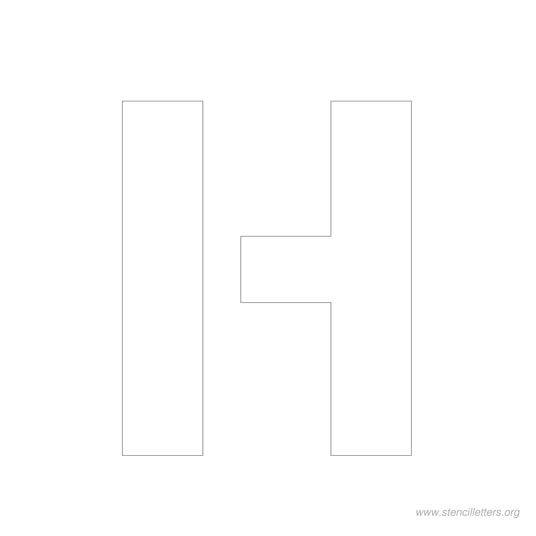 4 inch stencil letter h 4 inch stencil letter h