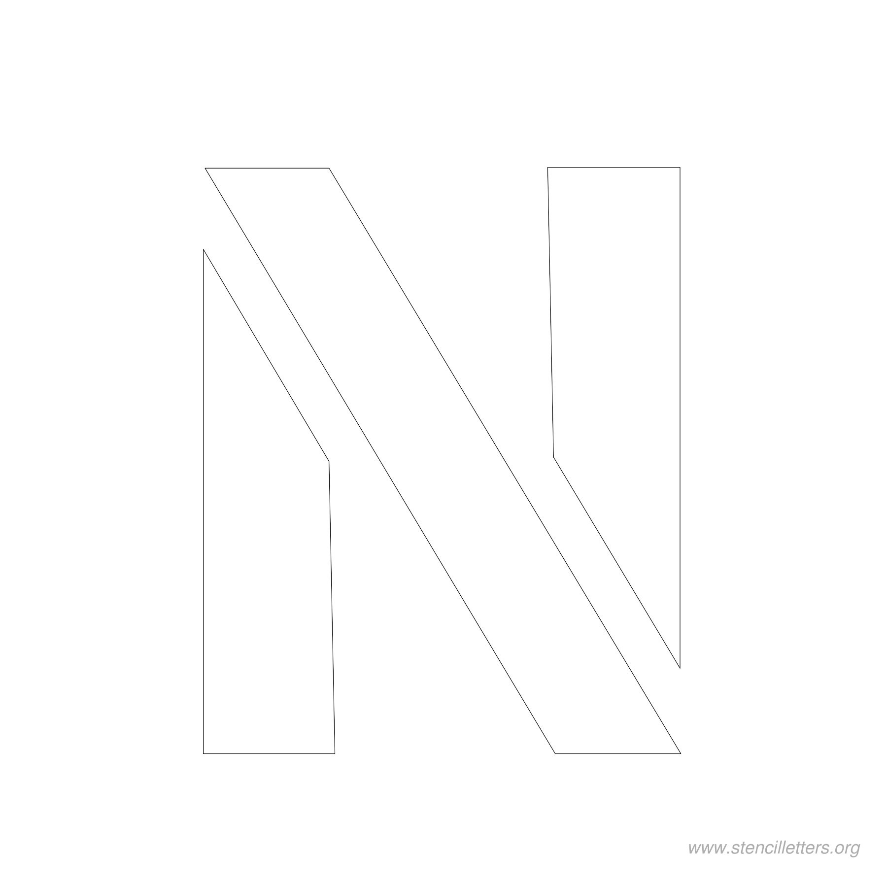 4 inch stencil letter n 4 inch stencil letter n