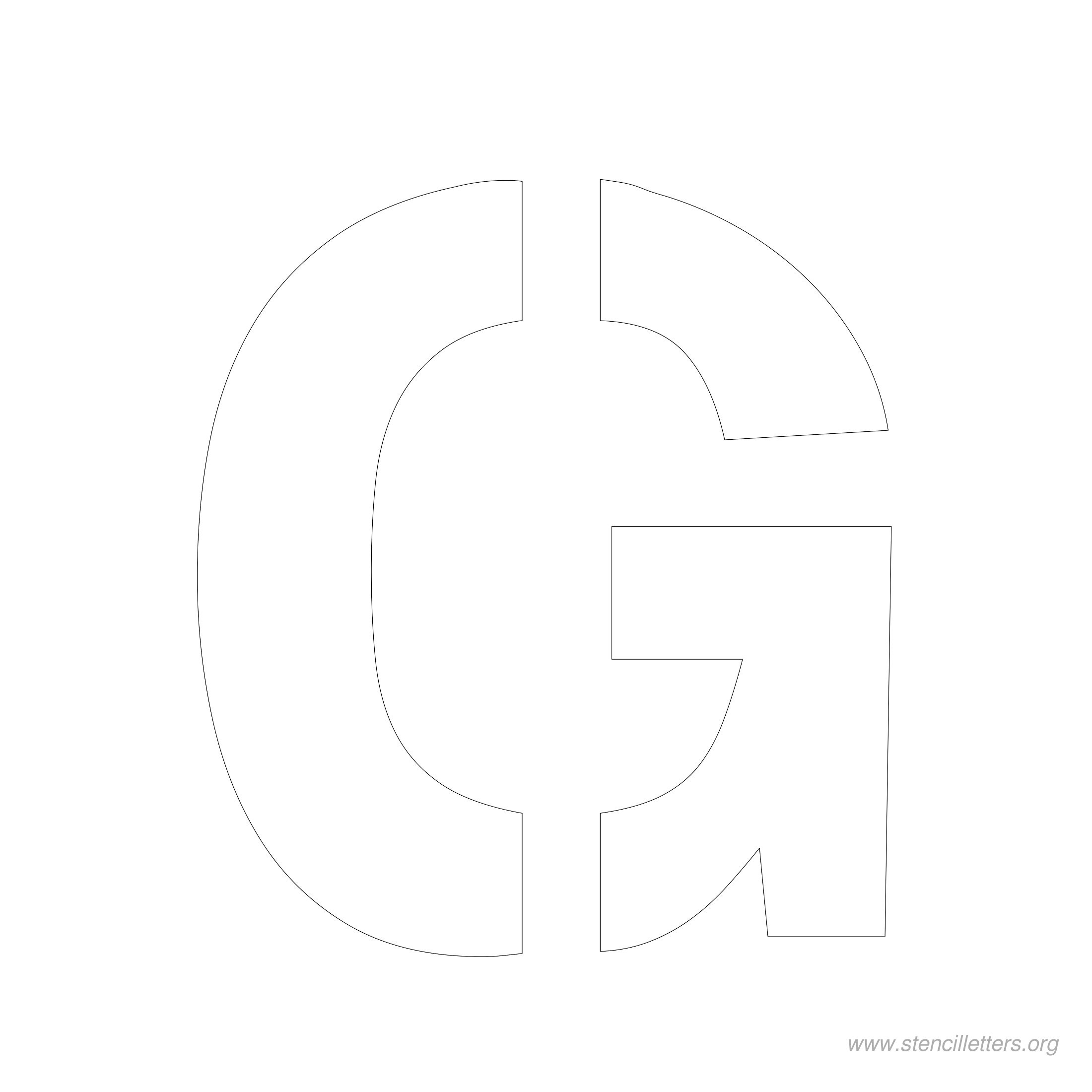 5 inch stencil letter g 5 inch stencil letter g