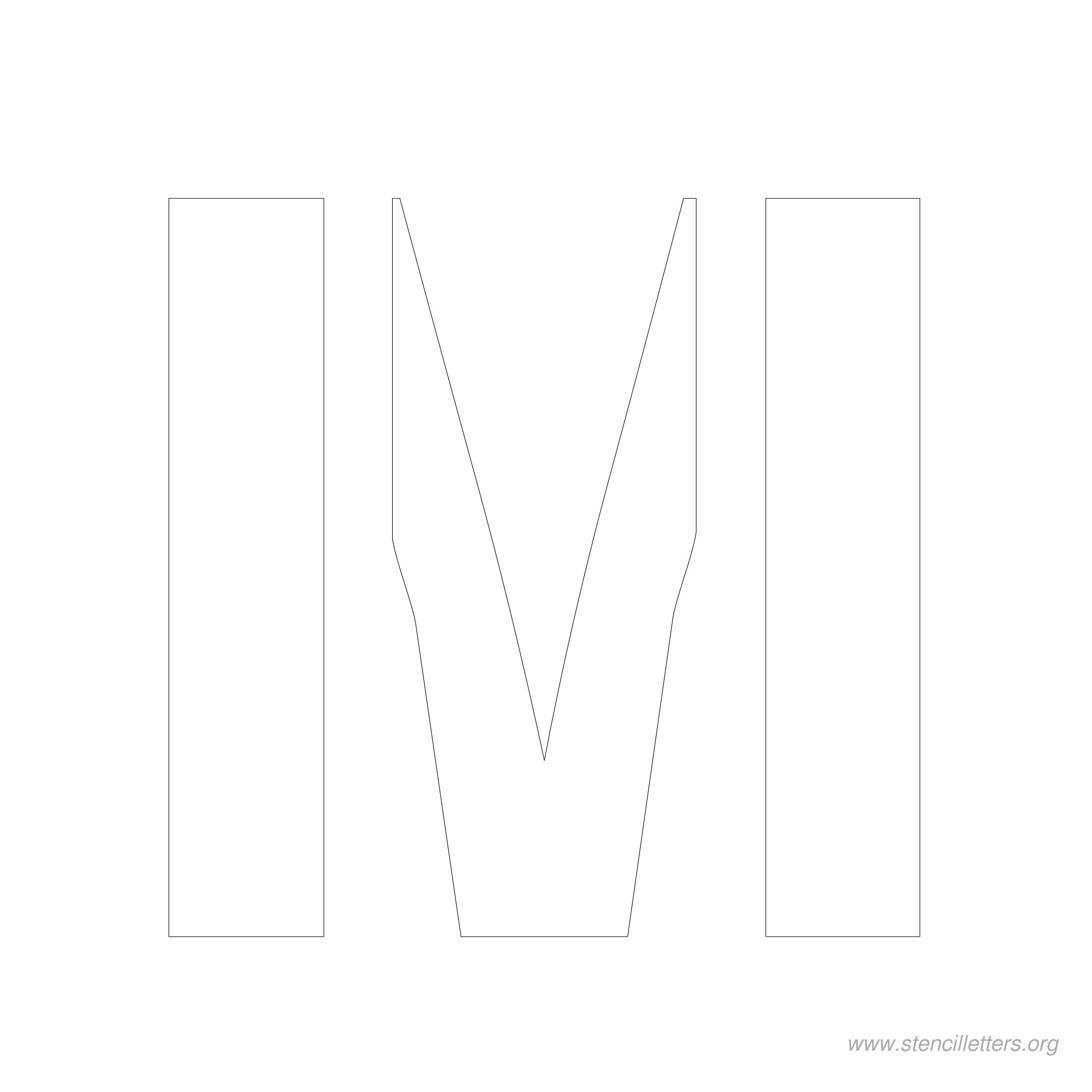 5 inch stencil letter m 5 inch stencil letter m