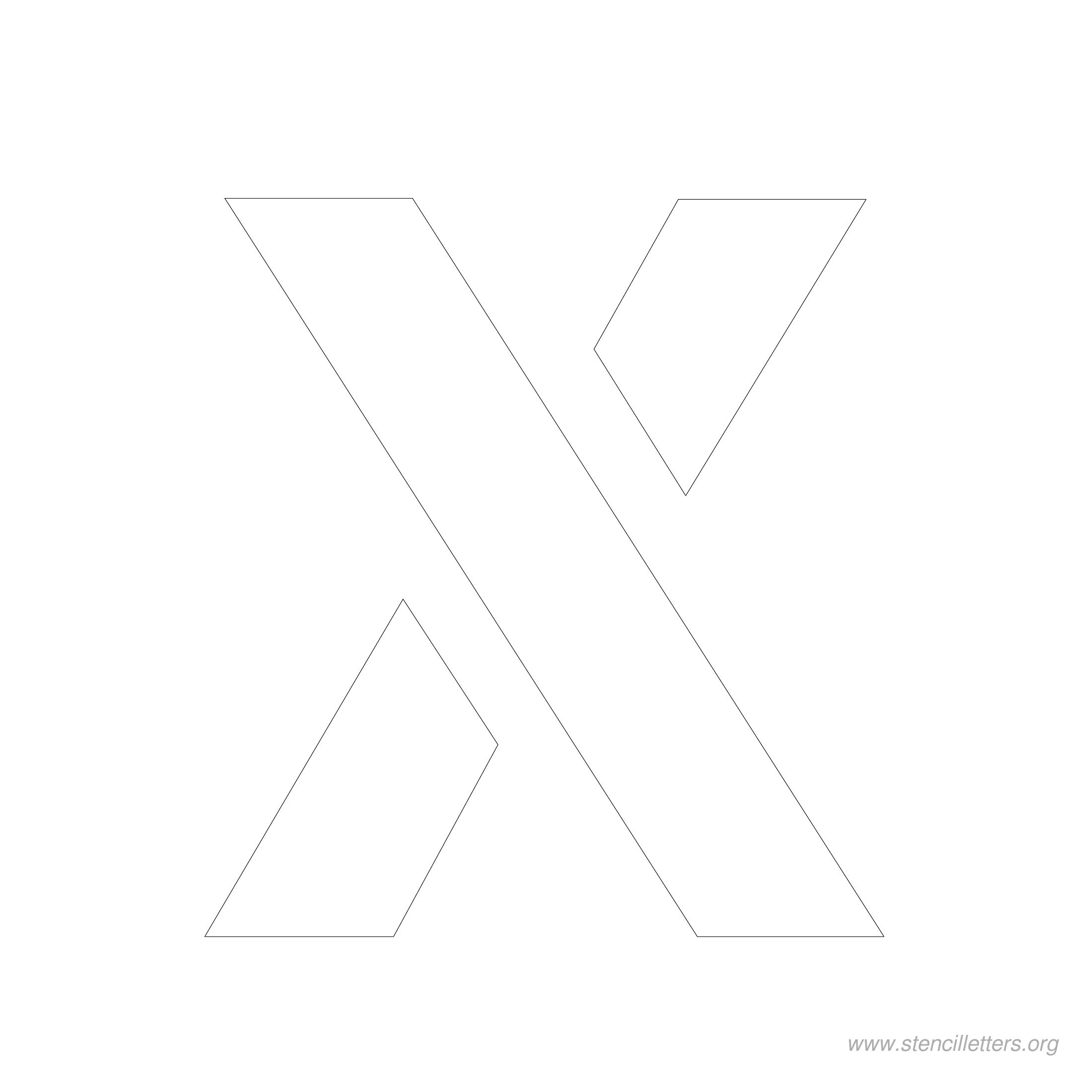 5 inch stencil letter x 5 inch stencil letter x