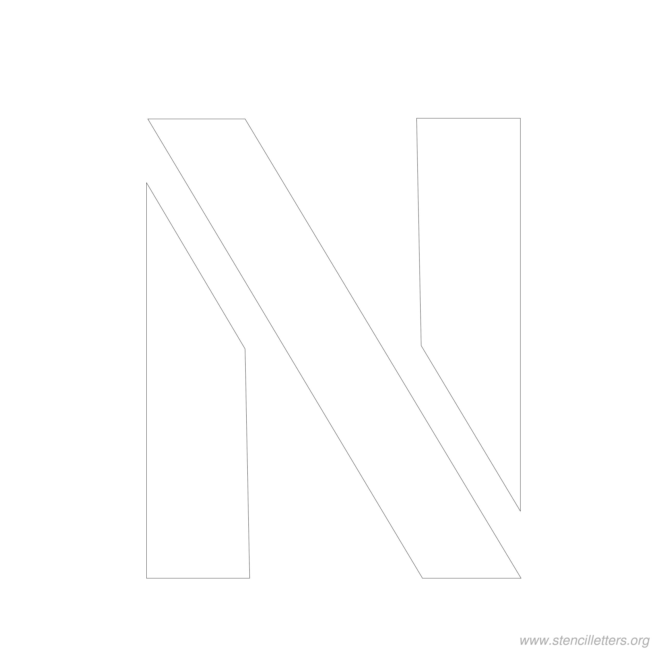 6 inch stencil letter n 6 inch stencil letter n