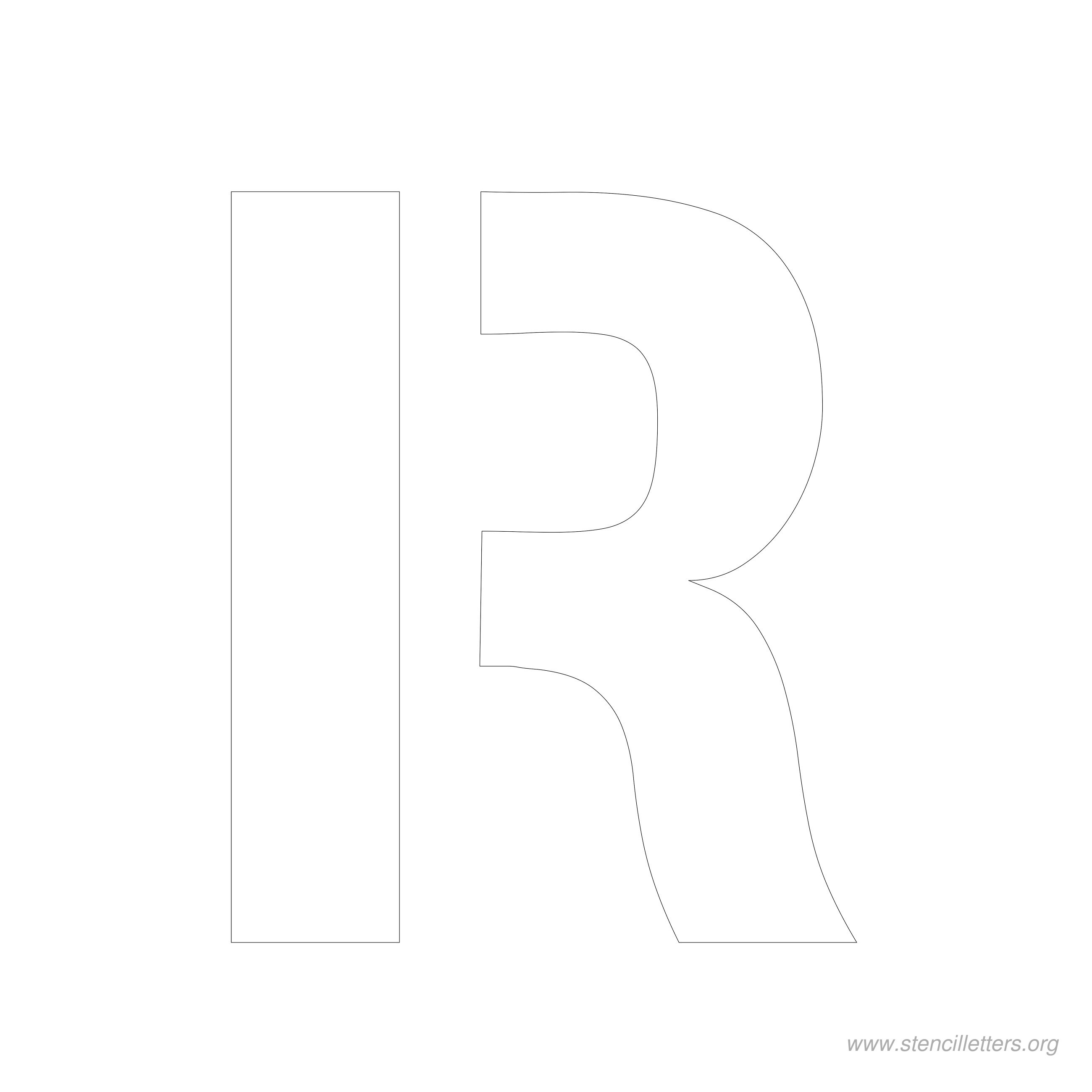 6 inch stencil letter r 6 inch stencil letter r