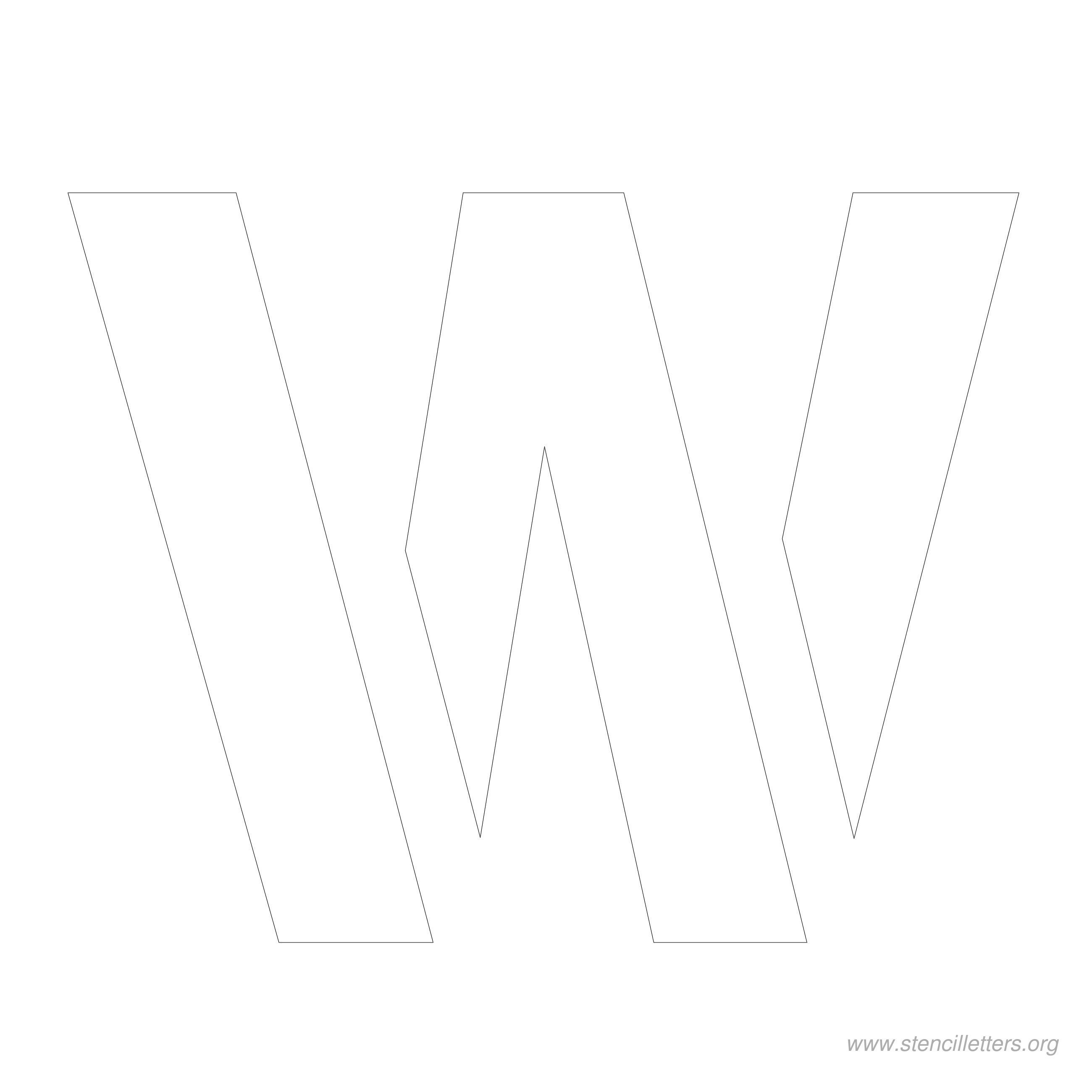 6 inch stencil letter w 6 inch stencil letter w