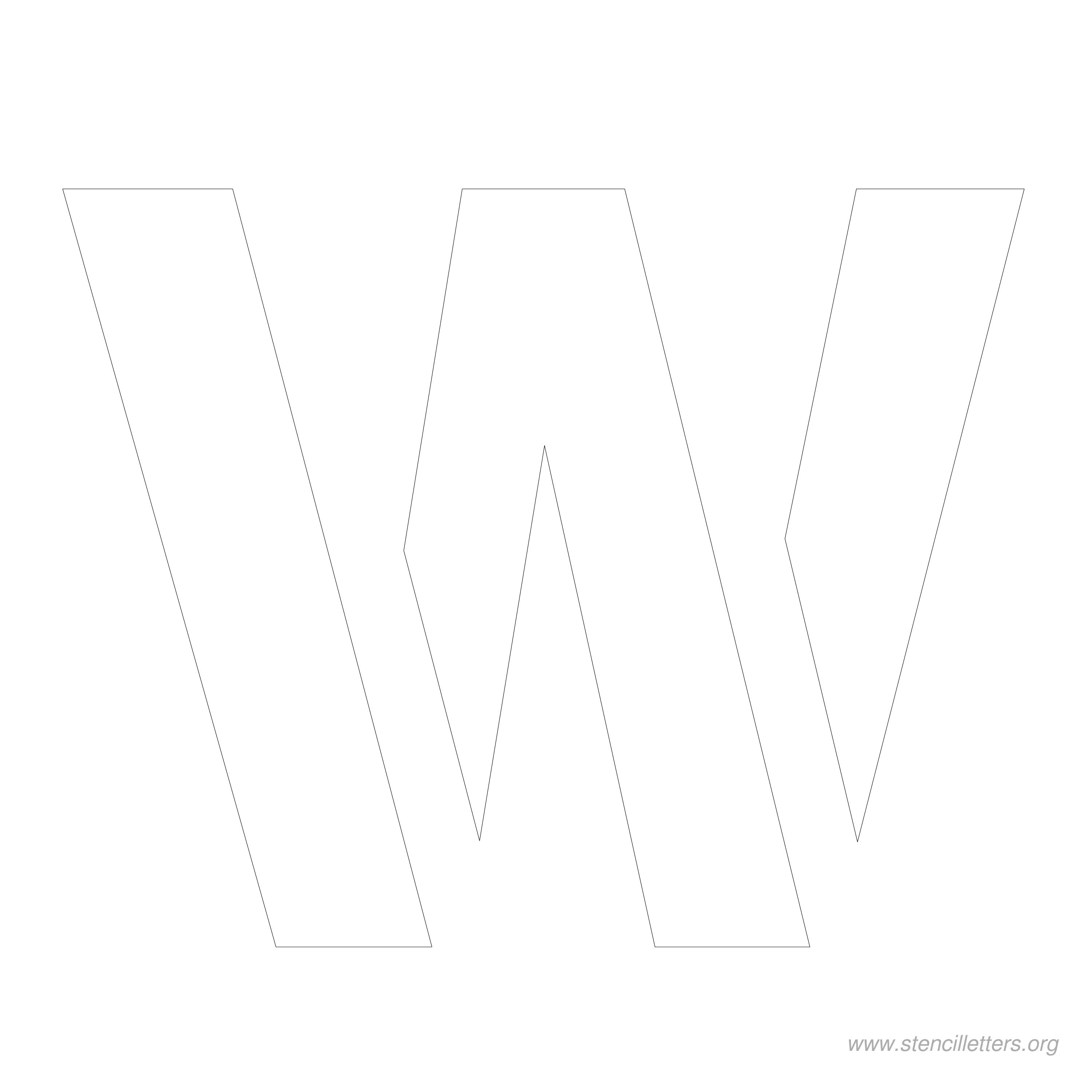 7 inch stencil letter w 7 inch stencil letter w
