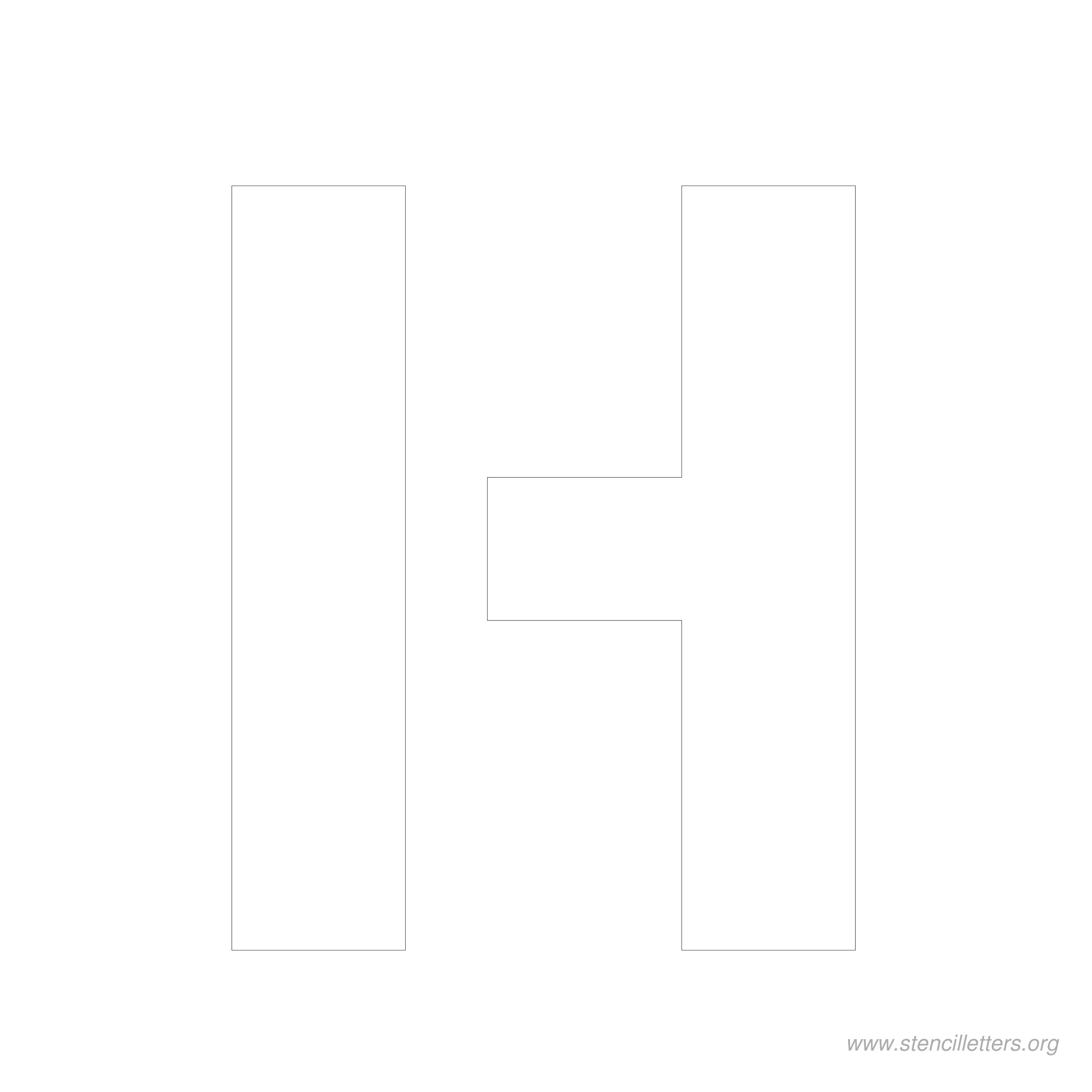8 inch stencil letter h 8 inch stencil letter h