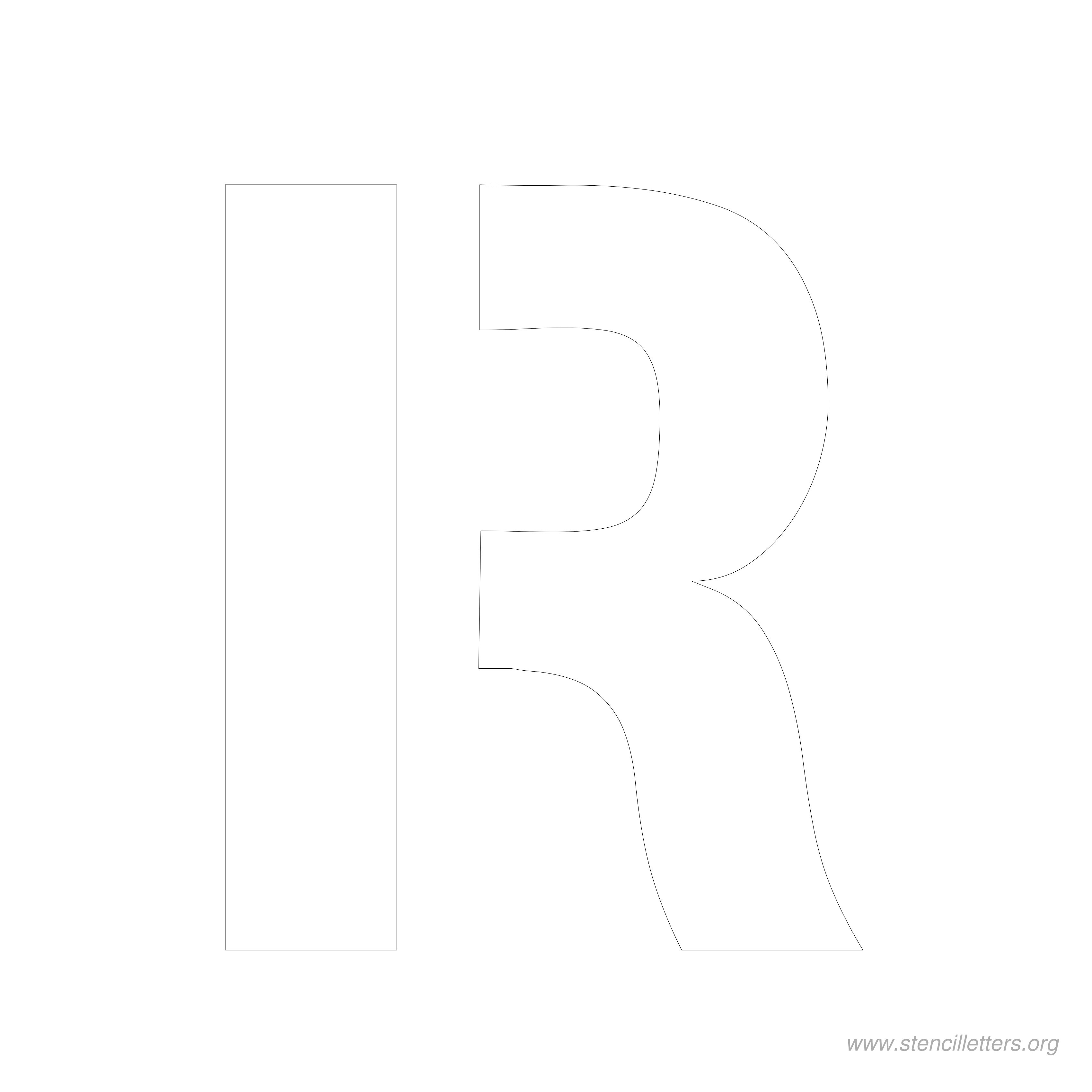 8 inch stencil letter r 8 inch stencil letter r