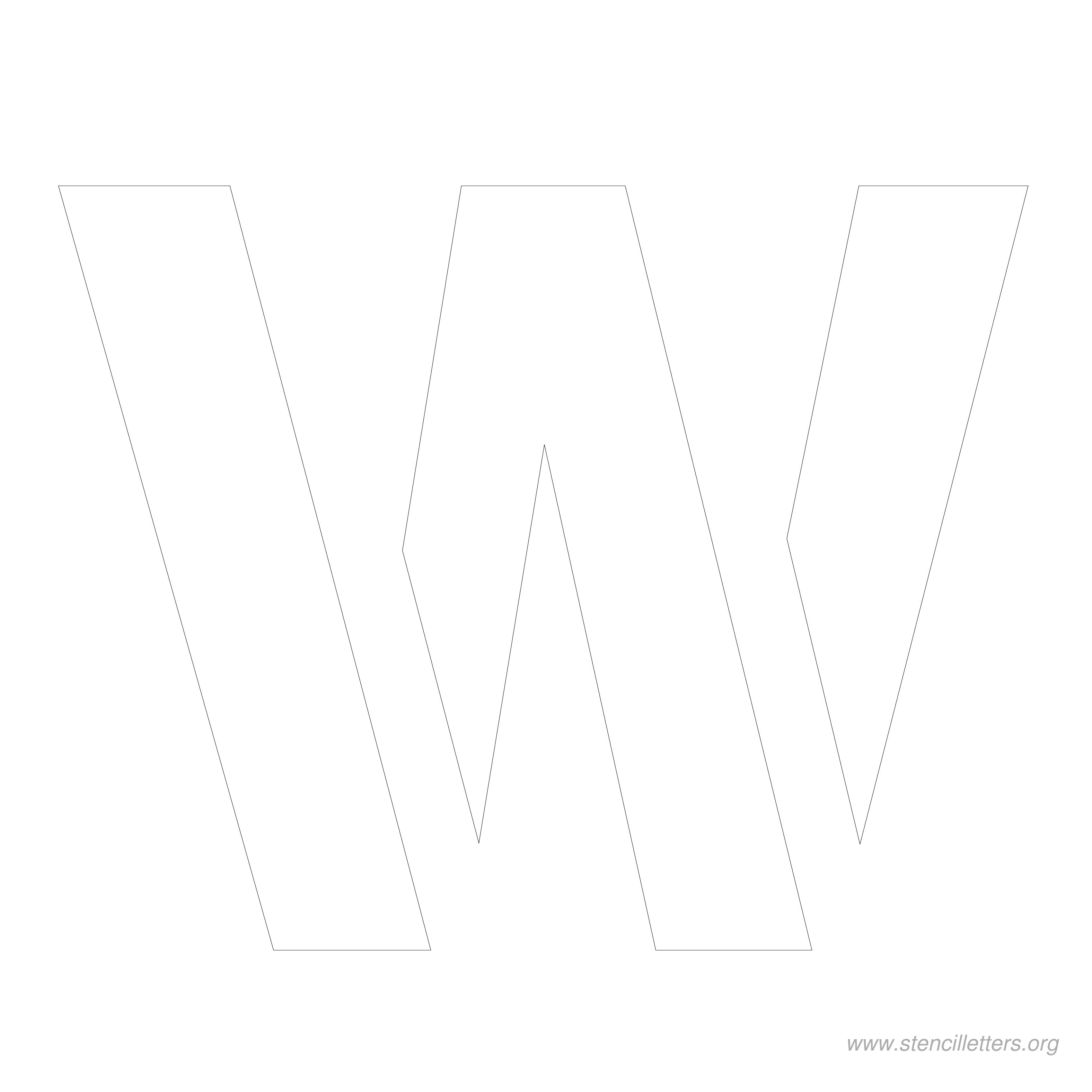 8 inch stencil letter w 8 inch stencil letter w