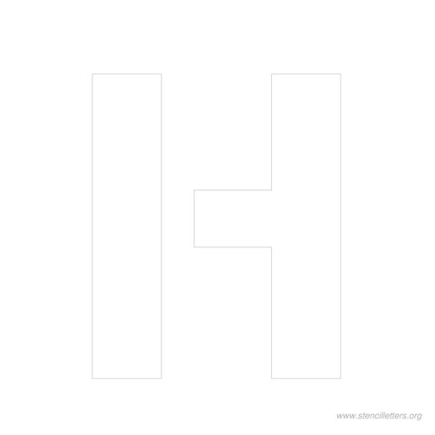 9 inch stencil letter h 9 inch stencil letter h