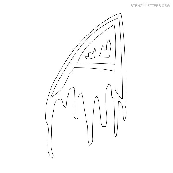 Stencil Letter Halloween A Stencil Letter Halloween A