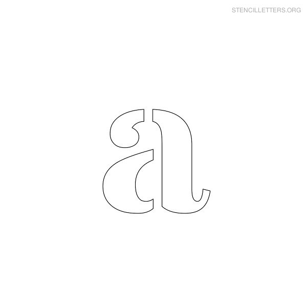 Stencil Letter Lowercase A Stencil Letter Lowercase A