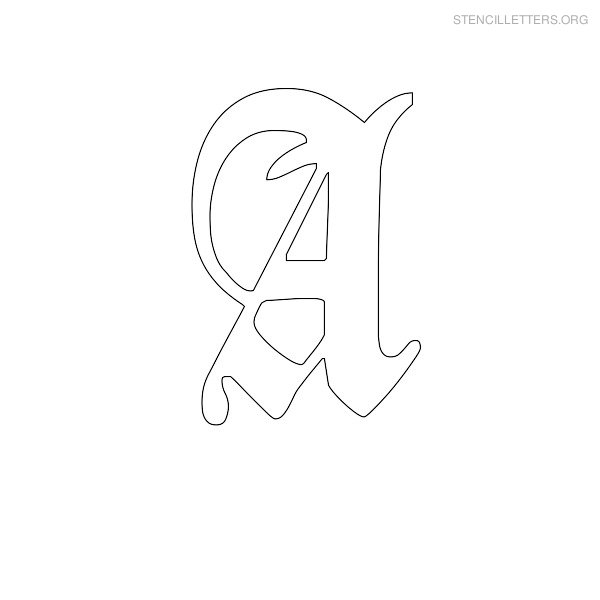 Stencil Letter Old English A Stencil Letter Old English A