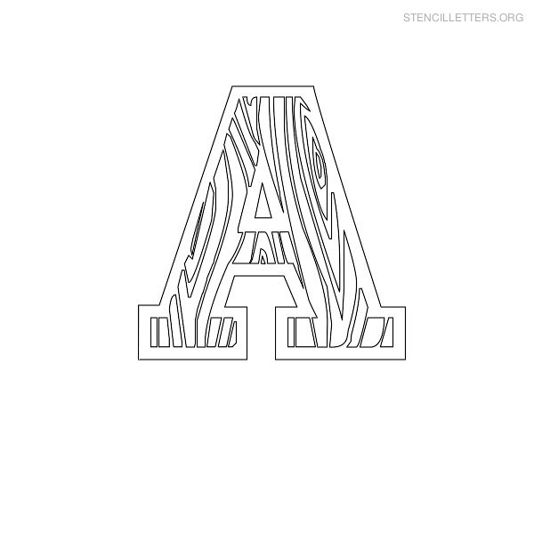 Stencil Letter Wooden A Stencil Letter Wooden A