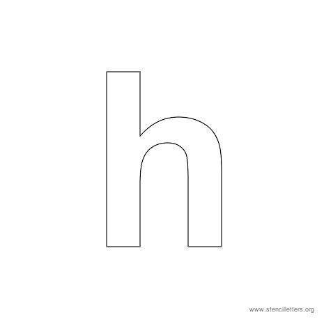 lowercase arial stencil letter h lowercase arial stencil letter h