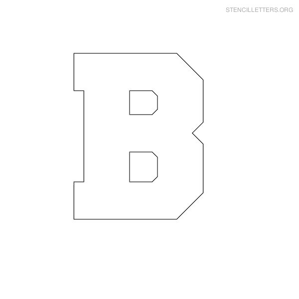 Stencil Letter Block B Stencil Letter Block B