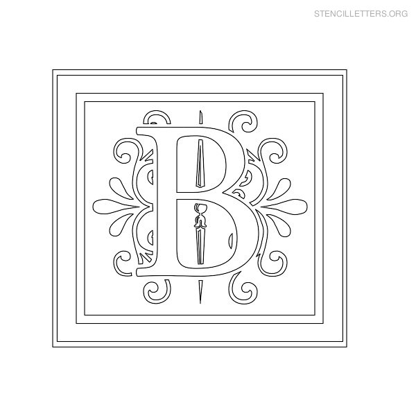 Stencil Letter Decorative B Stencil Letter Decorative B