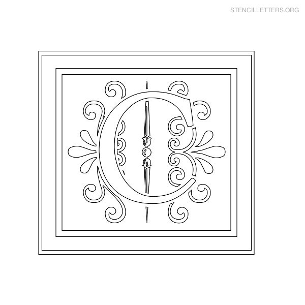 Stencil Letter Decorative C Stencil Letter Decorative C