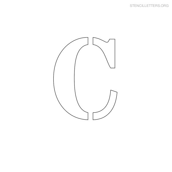 Stencil Letter Uppercase C Stencil Letter Uppercase C