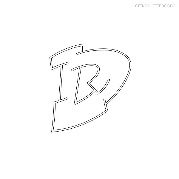 Stencil Letter Graffiti D