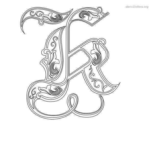 Stencil Letter Decorative K Stencil Letter Decorative K