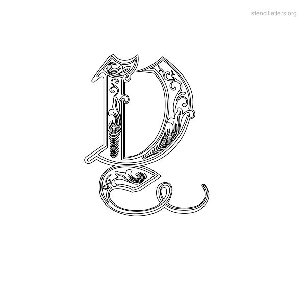 Stencil Letter Decorative Y Stencil Letter Decorative Y