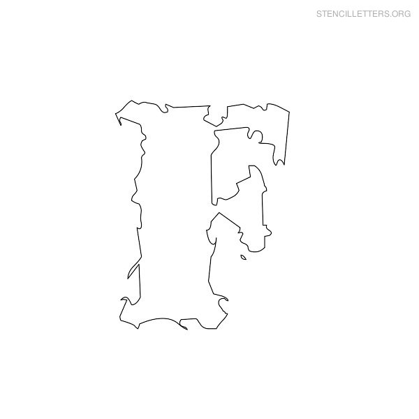Stencil Letter Bubble F