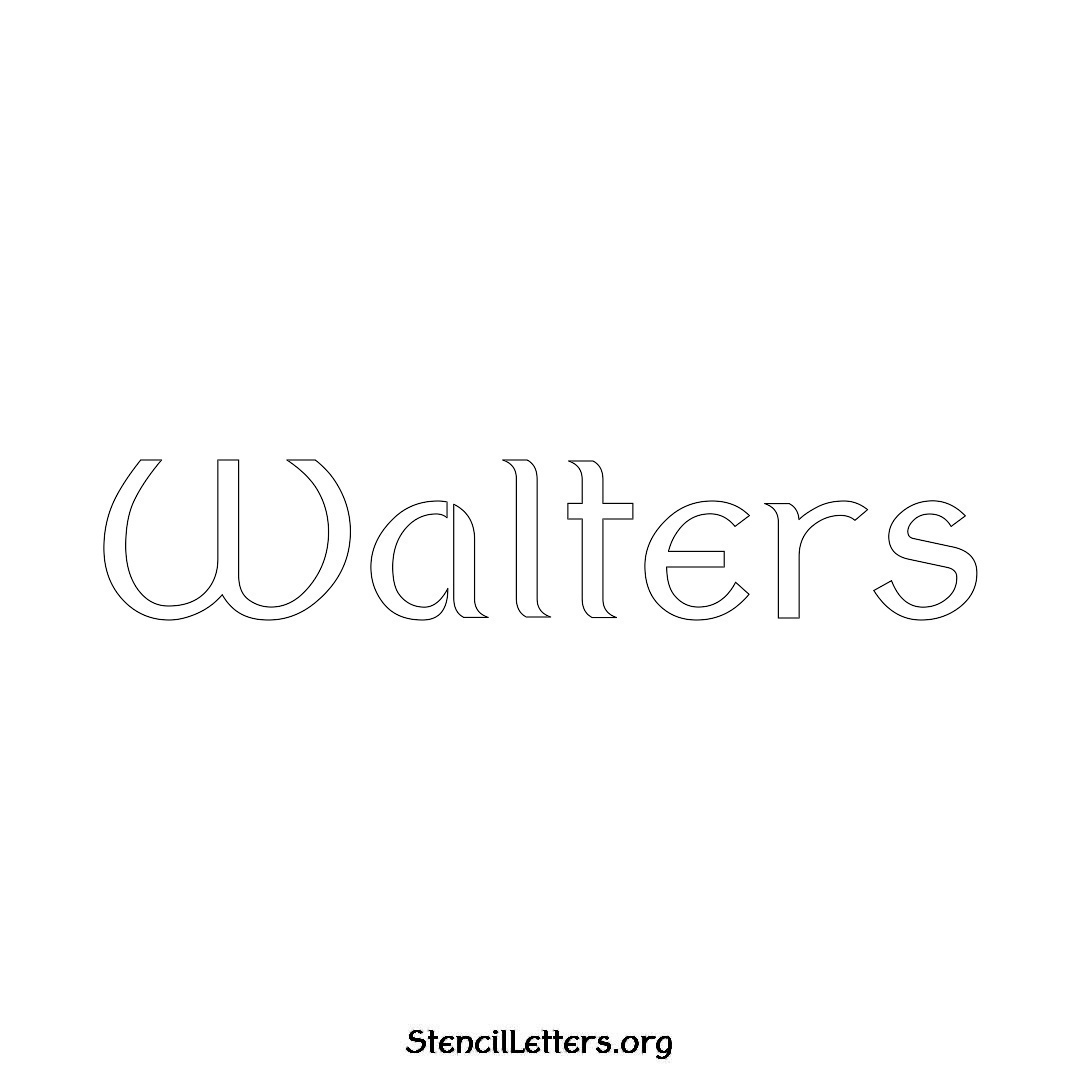 Walters name stencil in Ancient Lettering