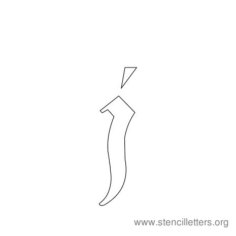 lowercase gothic stencil letter j