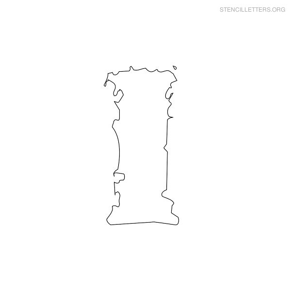 Stencil Letter Bubble I Stencil Letter Bubble I