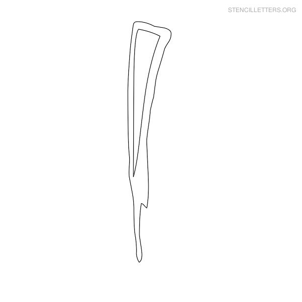 Stencil Letter Halloween I Stencil Letter Halloween I