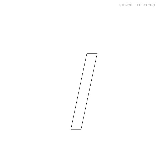 Stencil Letter Italic I Stencil Letter Italic I