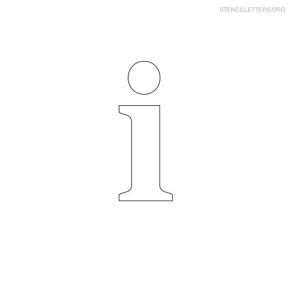 Stencil Letter Lowercase I Stencil Letter Lowercase I