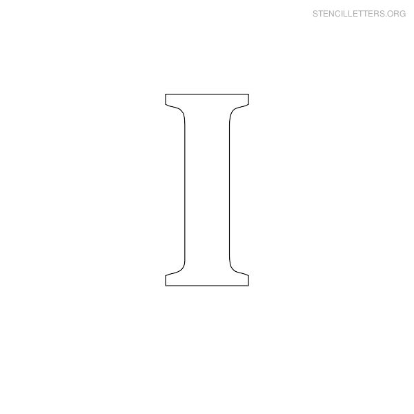 Stencil Letter Uppercase I Stencil Letter Uppercase I