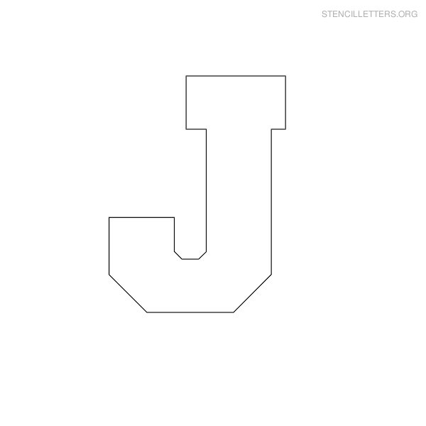 Stencil Letter Block J Stencil Letter Block J