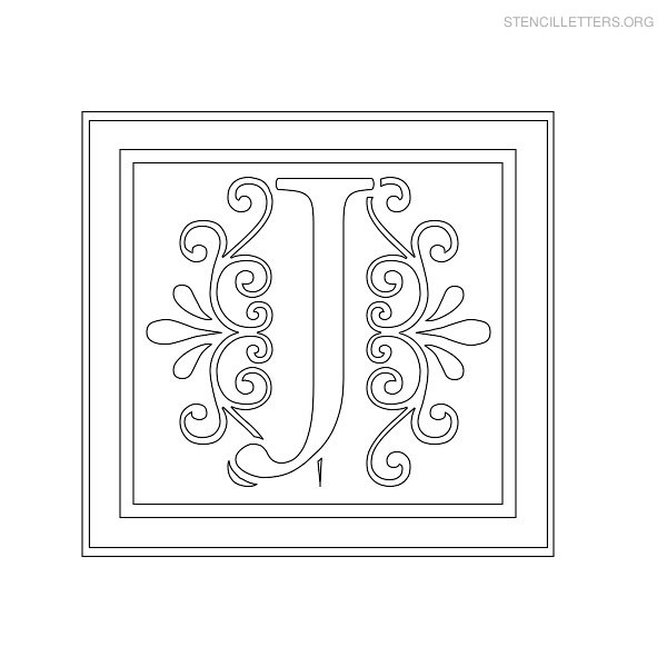 Stencil Letter Decorative J Stencil Letter Decorative J