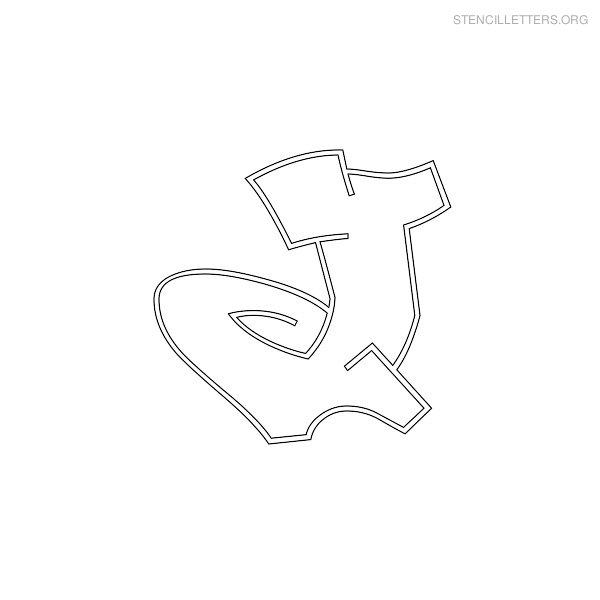 Stencil Letter Graffiti J Stencil Letter Graffiti J