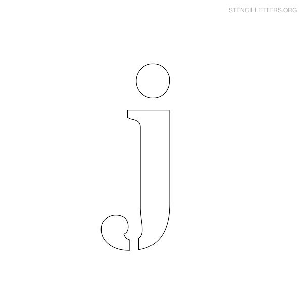 Stencil Letter Lowercase J Stencil Letter Lowercase J