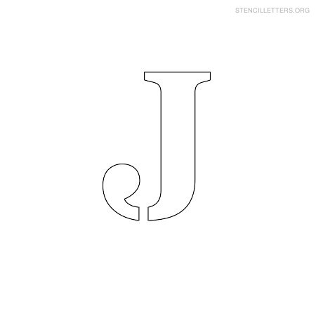 Stencil Letter Small J Stencil Letter Small J